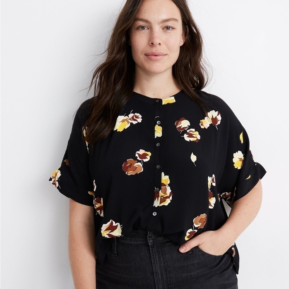 ⚡️3 for 25 Madewell getaway oversized button down shirt in gallery floral